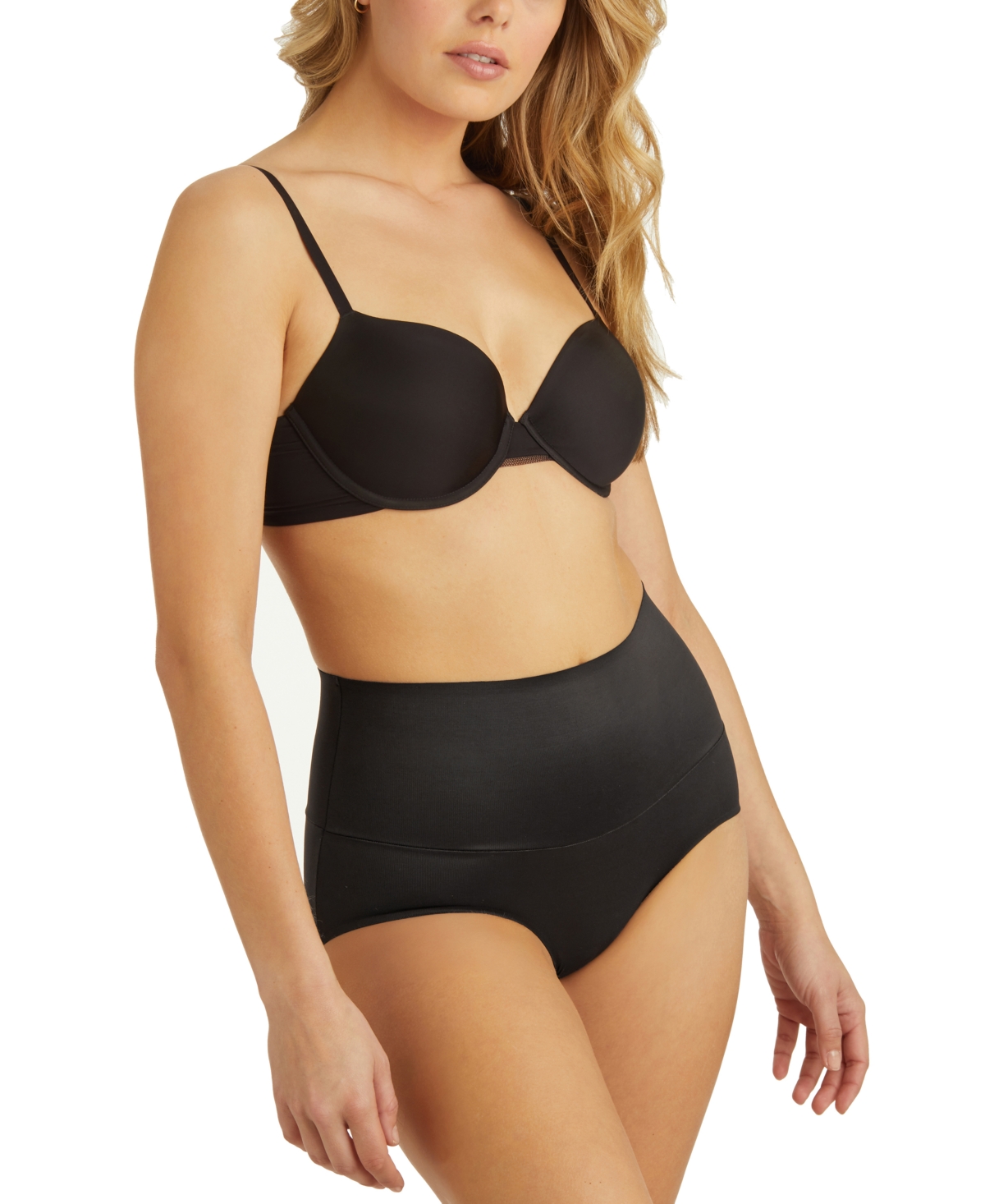 Women's Comfy Curves Waistline Brief Shapewear 2514 - Black
