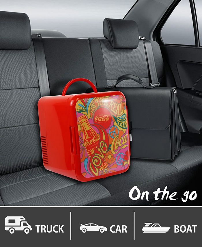 CocaCola Peace 1971 Series Portable 6 Can Thermoelectric Mini Fridge Macy's