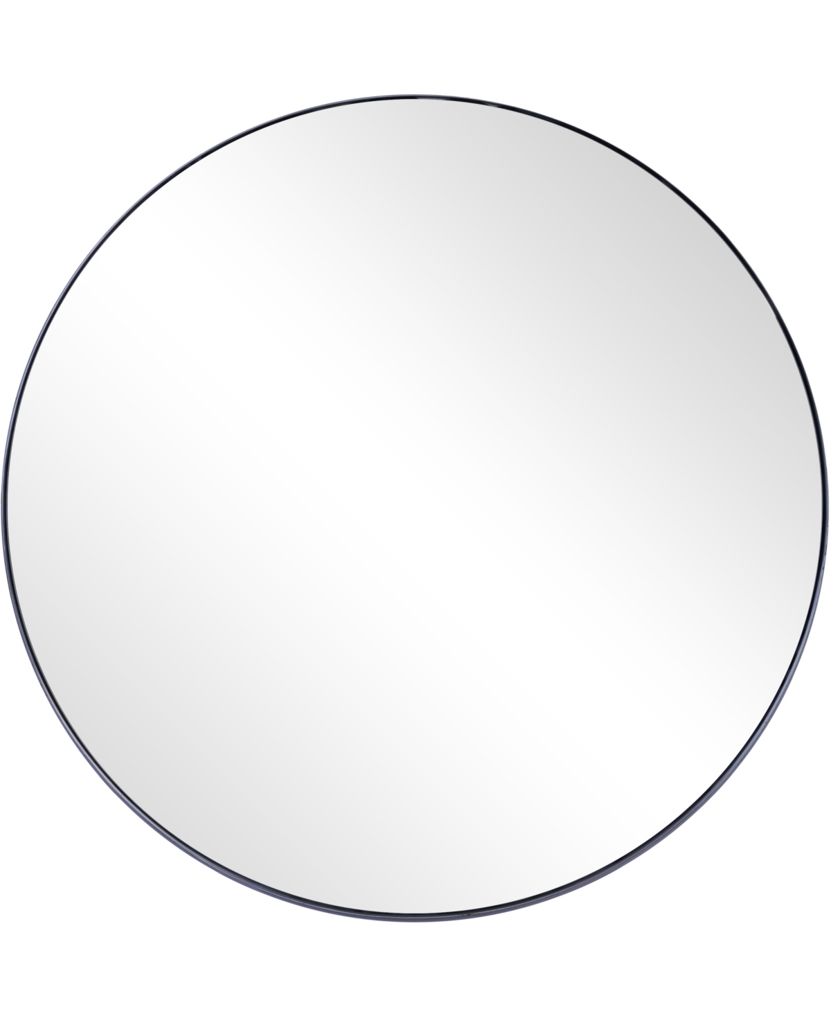 Round Metal Frame Mirror - Black