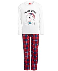 Matching Kid's Little Bear Plaid Family Pajama Set