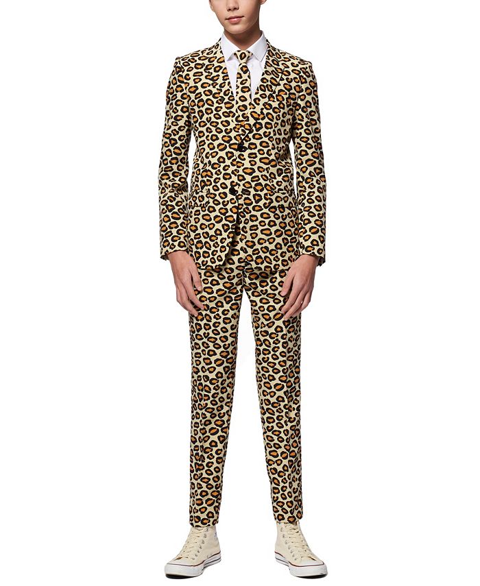 OppoSuits Big Boys 3-Piece The Jag Animal Print Suit Set - Macy's