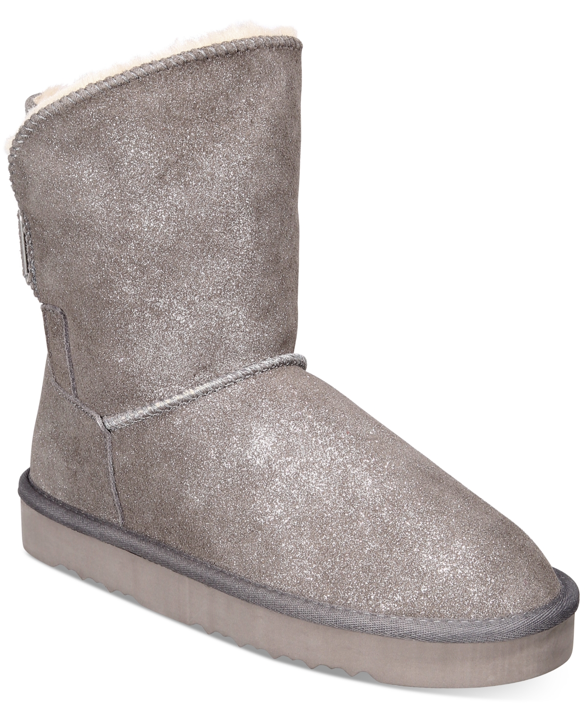 Teenyy Cold-Weather Booties, Created for Macy's - Pewter Shimmer