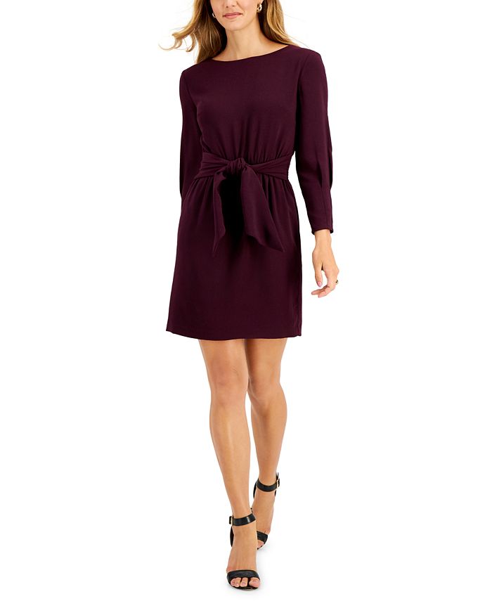 Vince Camuto Tie Waist Crepe Dress Macy s