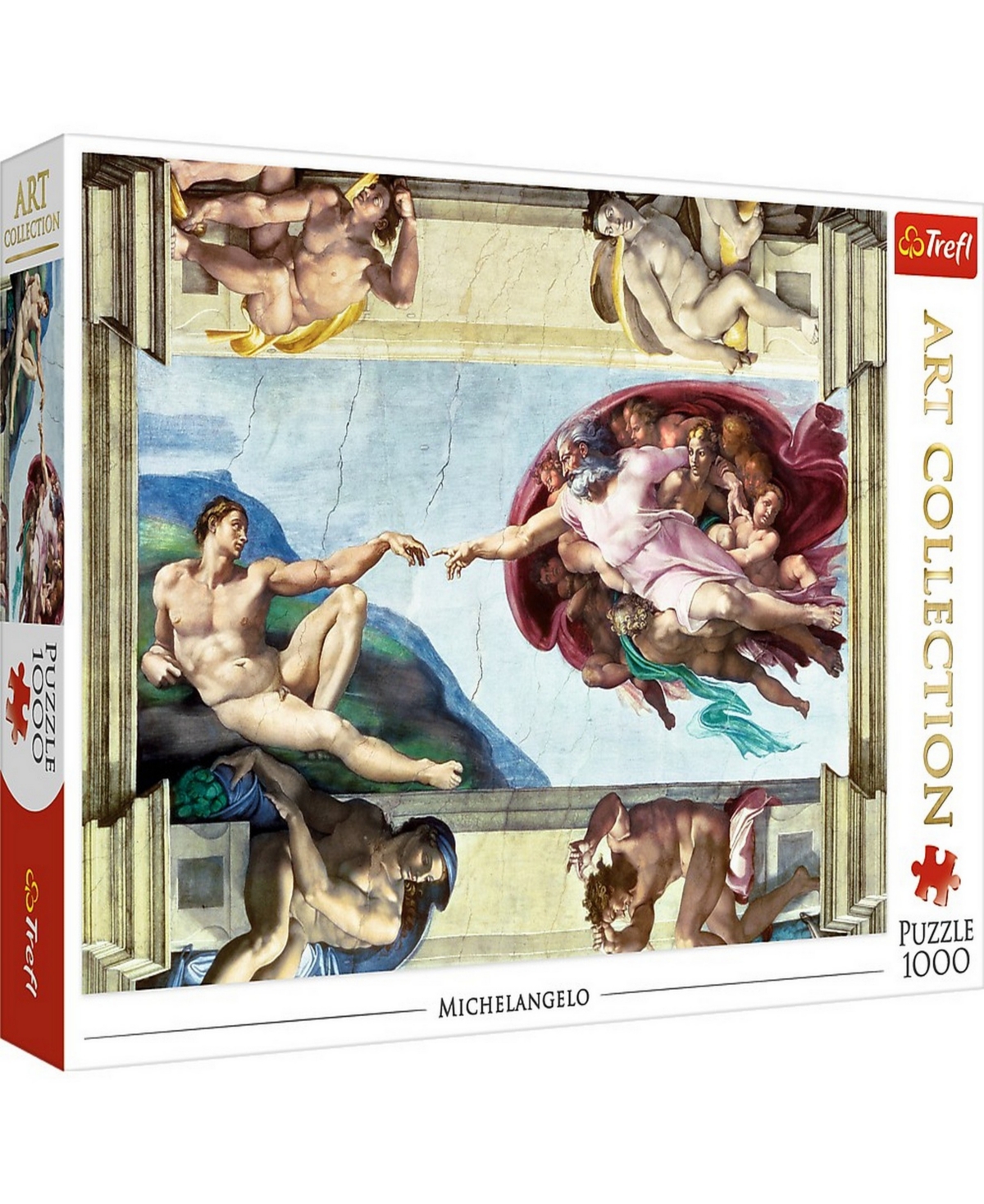 Trefl Jigsaw Puzzle Art Collection The Creation Of Adam, 1000 Pieces In Multicolor
