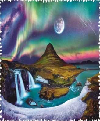 Trefl Crazy Shape Jigsaw Puzzle Aurora Over Iceland, 600 Pieces