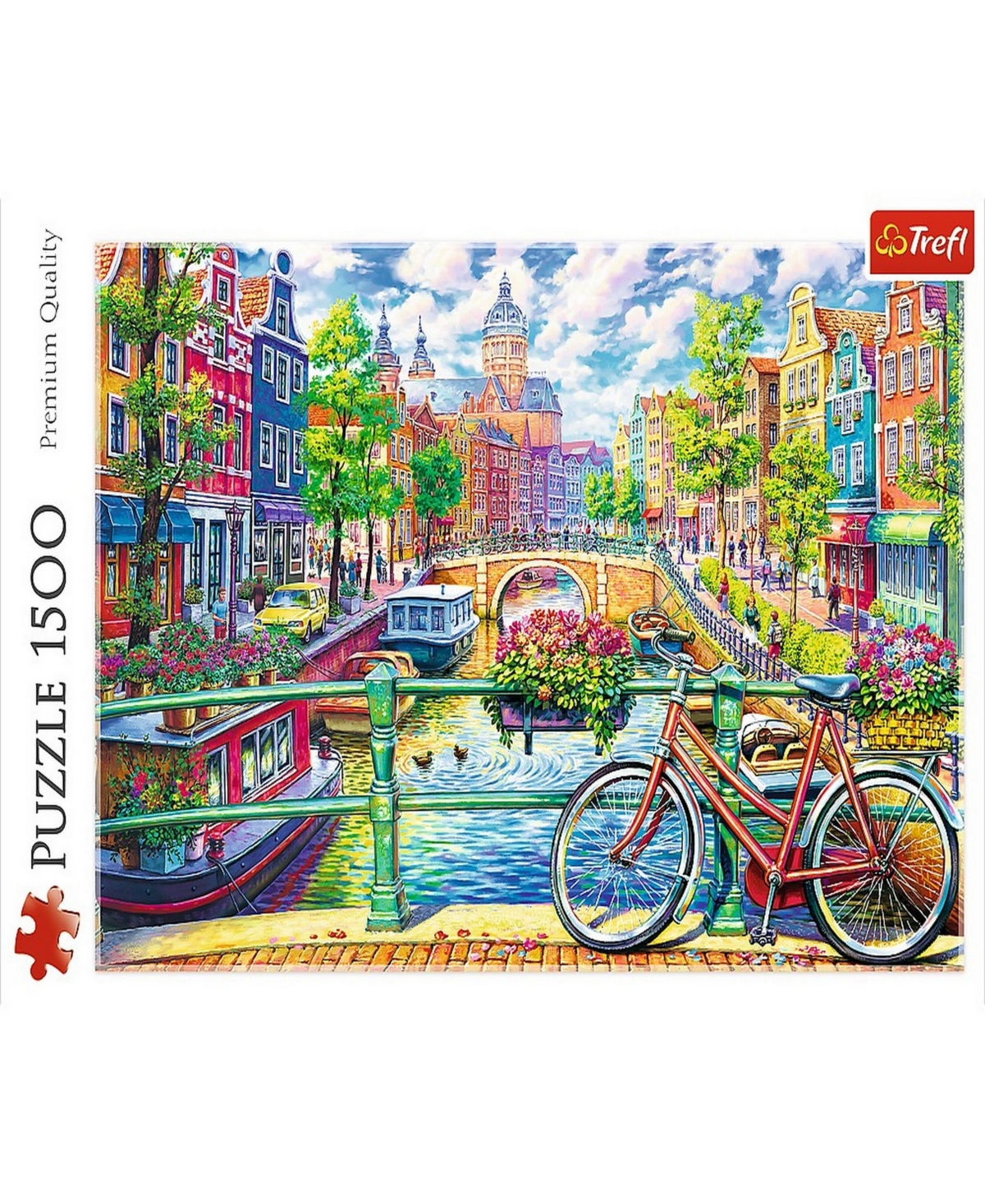 Shop Trefl Jigsaw Puzzle Amsterdam Canal, 1500 Pieces In Multicolor