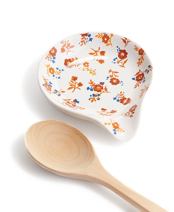 Martha Stewart Collection Floral Spoon Rest, Created for Macy's Macy's