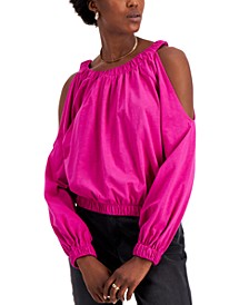 Cotton Cold-Shoulder Top, Created for Macy's