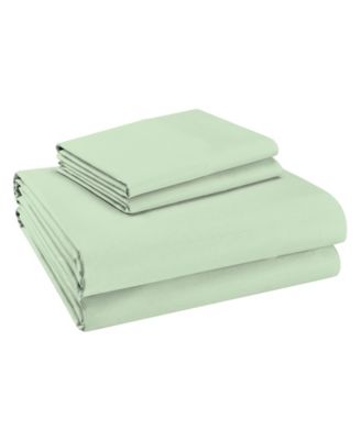 Purity Home 400 Thread Count Cotton Percale Solid Sheet Set Pillowcases Bedding In Yellow