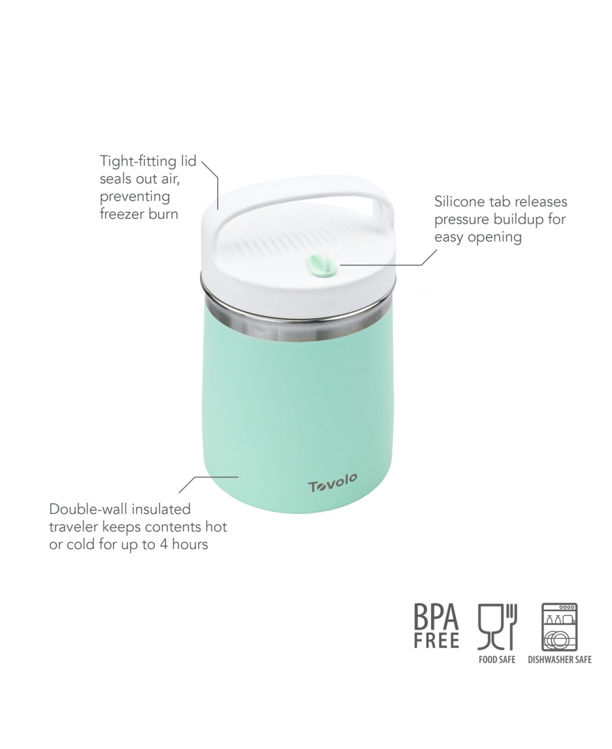 Shop Tovolo Double-wall Insulated Traveler In Mint