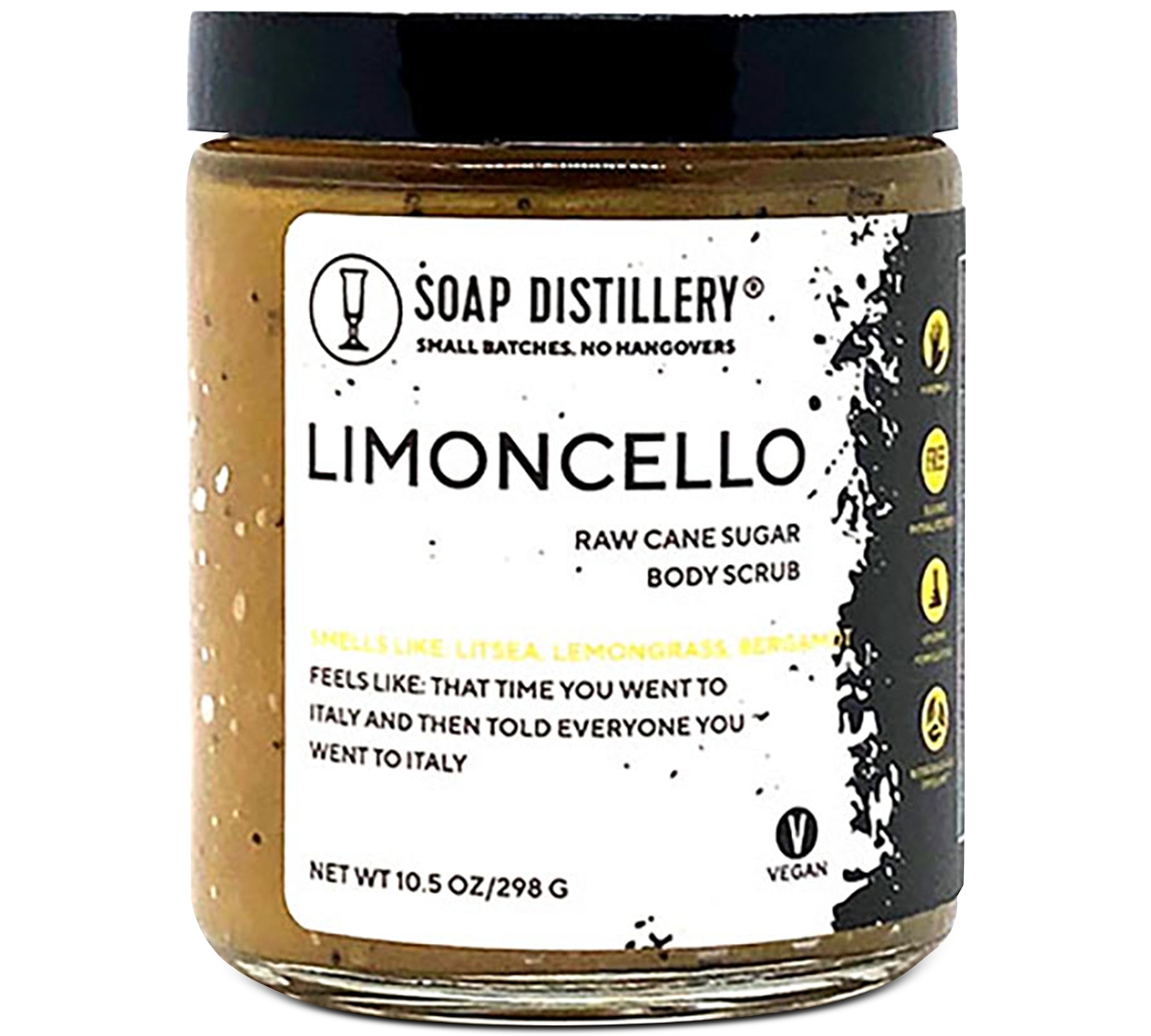 Soap Distillery Limoncello Body Scrub In Yellow
