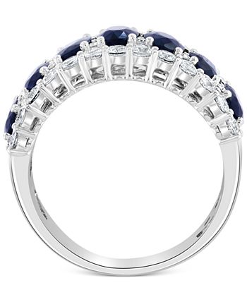 EFFY Collection - Blue & White Sapphire Ring (3-1/2 ct. t.w.) in 14k White Gold