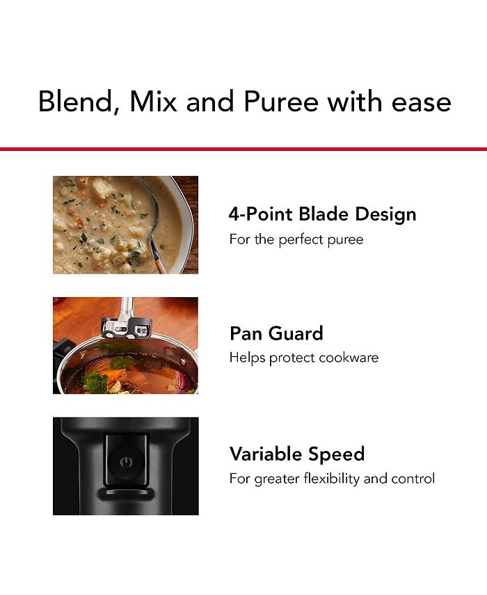 KitchenAid Cordless Variable Speed White Hand Blender KHBBV53WH - The Home  Depot
