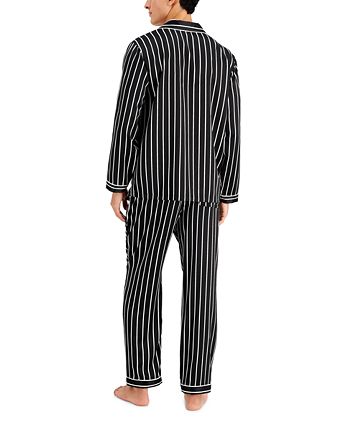 INC International Concepts Men's Stripe Satin Pajama Shirt, Created for ...