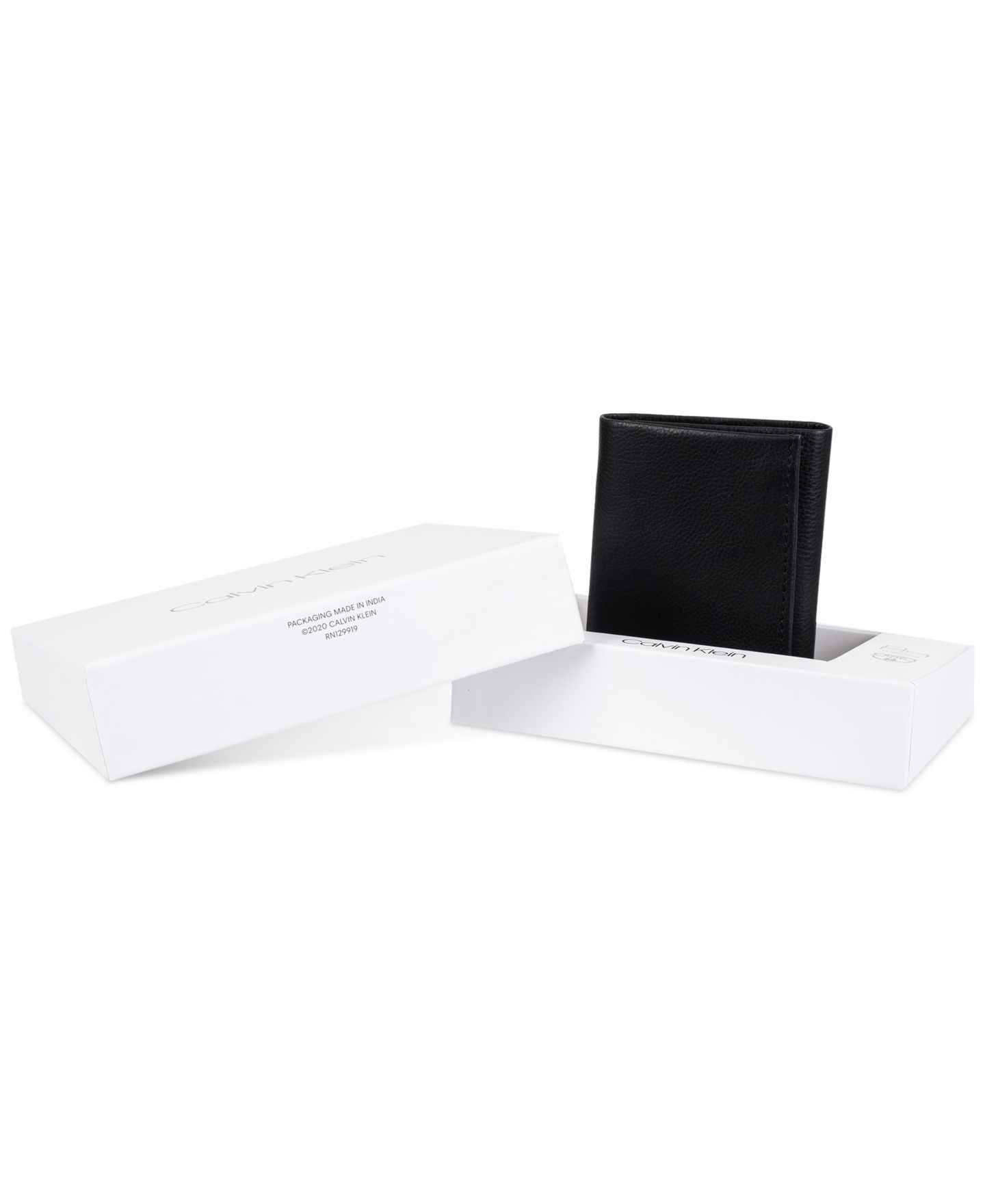 Мужской кошелёк Calvin Klein Soft Milled Trifold Wallet, цвет: Чёрный — фото 6