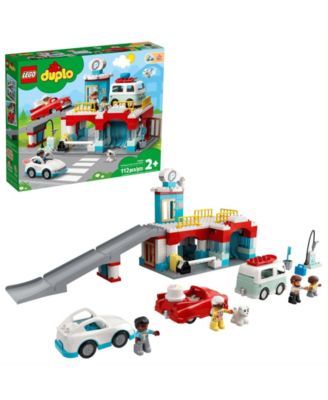 Lego Parking Garage and Car Wash 112 Pieces Toy Set