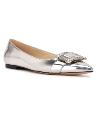 silver flat shoes size 7