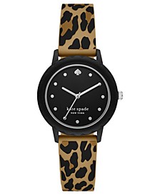 Women's Morningside Leopard Multicolor Silicone Strap Watch, 34mm
