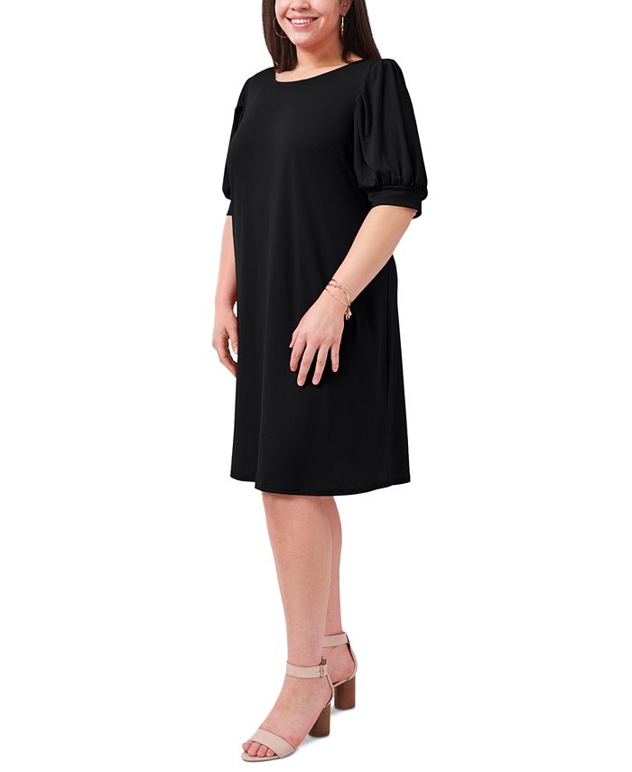 MSK Plus Size Puff-Sleeve Sheath Dress & Reviews - Dresses - Plus Sizes ...