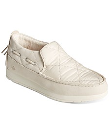 Women's Nylon-Top Moc-Sider Slip-On Shoes