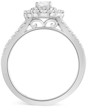 Macy's - Diamond Pear Halo Ring (1 ct. t.w.) in 14k White Gold