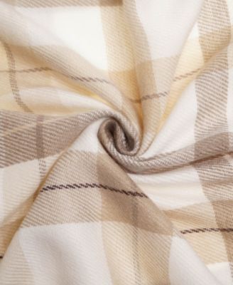 Yarn-Dyed Woven Plaid Fringe Throw, 60" x 50"