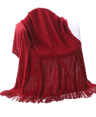 Solid Soft Zigzag Lightweight Throw, 60" x 50"