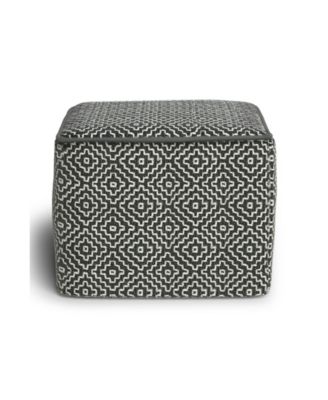 Briella Square Woven Outdoor and Indoor Pouf