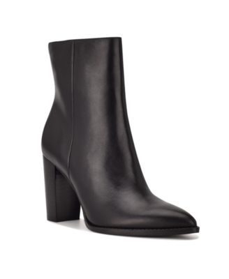 black pointy ankle booties