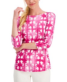 Printed Boat-Neck Top, Created for Macy's