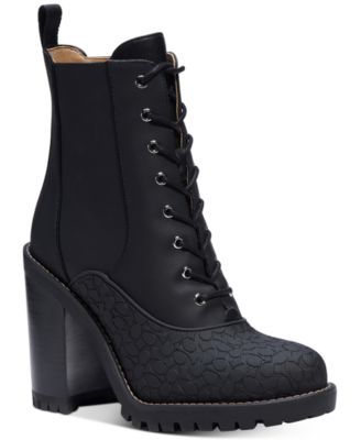 coach lace up bootie