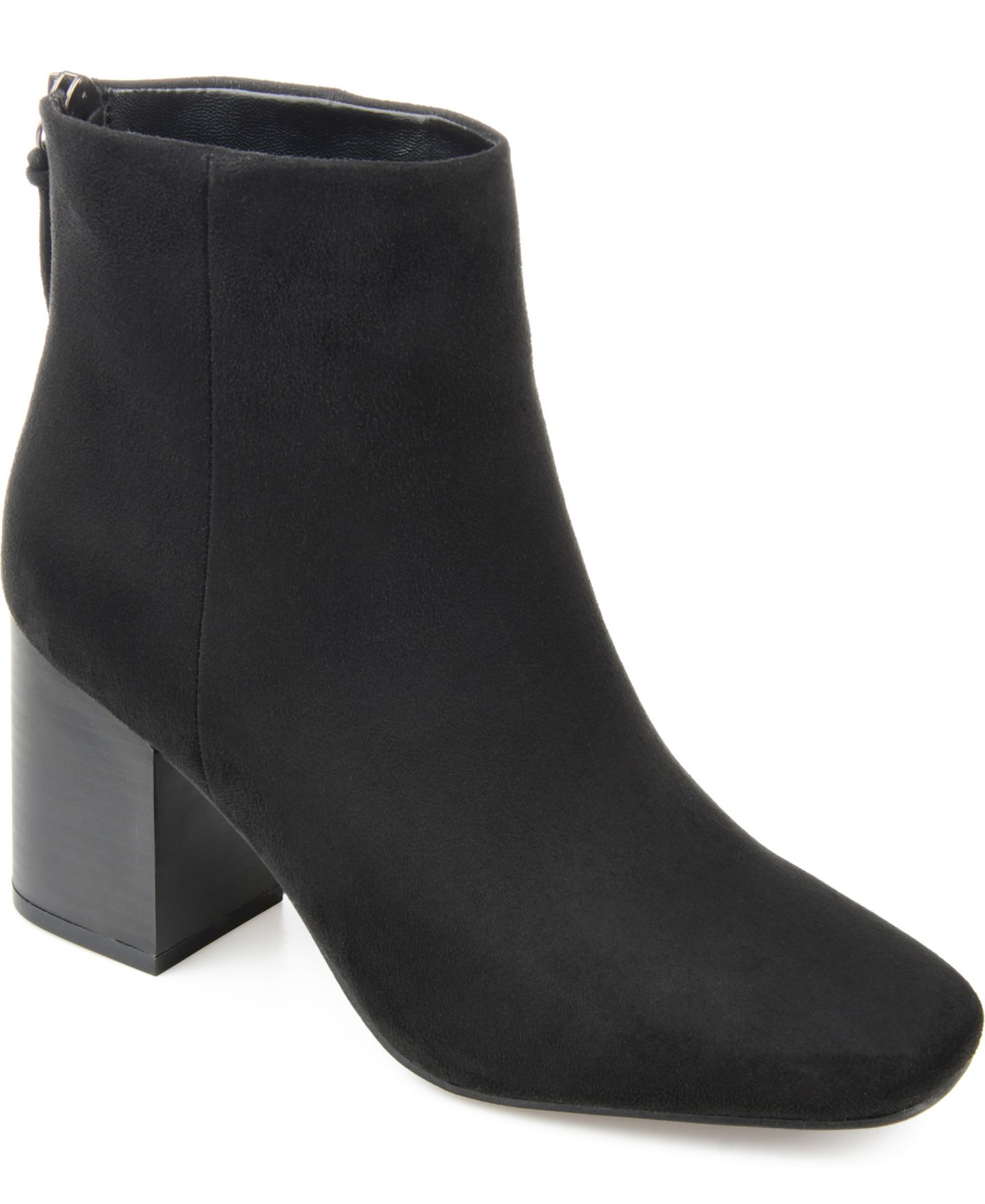 Женские ботинки Journee Collection Audrina Stacked Heel Dress Booties, цвет: Чёрный — фото 1