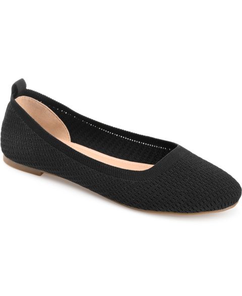 Женские балетки Journee Collection Maryann Knit Ballet Flats, цвет: Чёрный