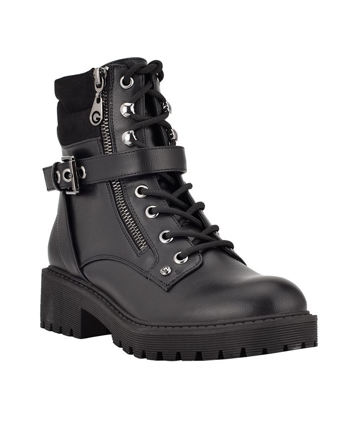 GBG Los Angeles Women s Salma Fashion Lace Up Lug Sole Combat