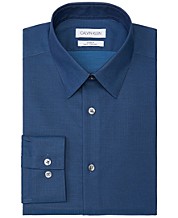 Calvin Klein Blue Men\'s Dress Shirts - Macy\'s
