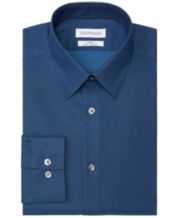 Macy\'s Calvin - Blue Men\'s Dress Klein Shirts