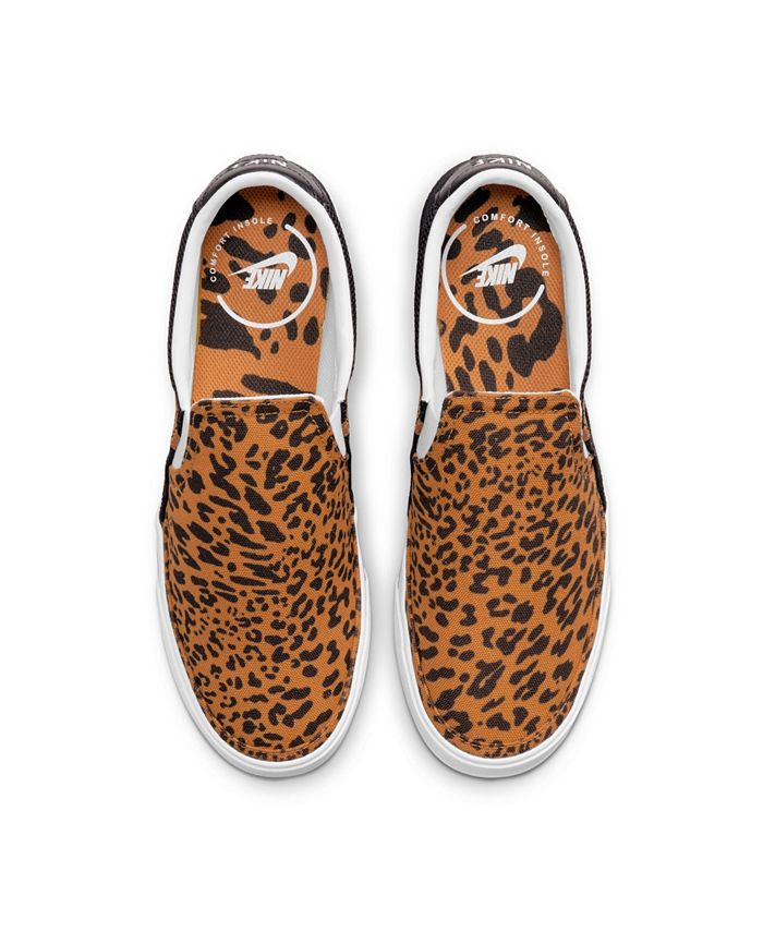 Nike Women #39 s Court Legacy Leopard Slip On Casual Sneakers from Finish