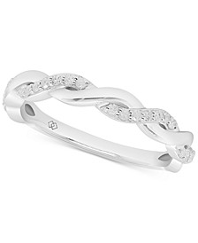 Diamond Twist Ring (1/5 ct. t.w.) in Sterling Silver.