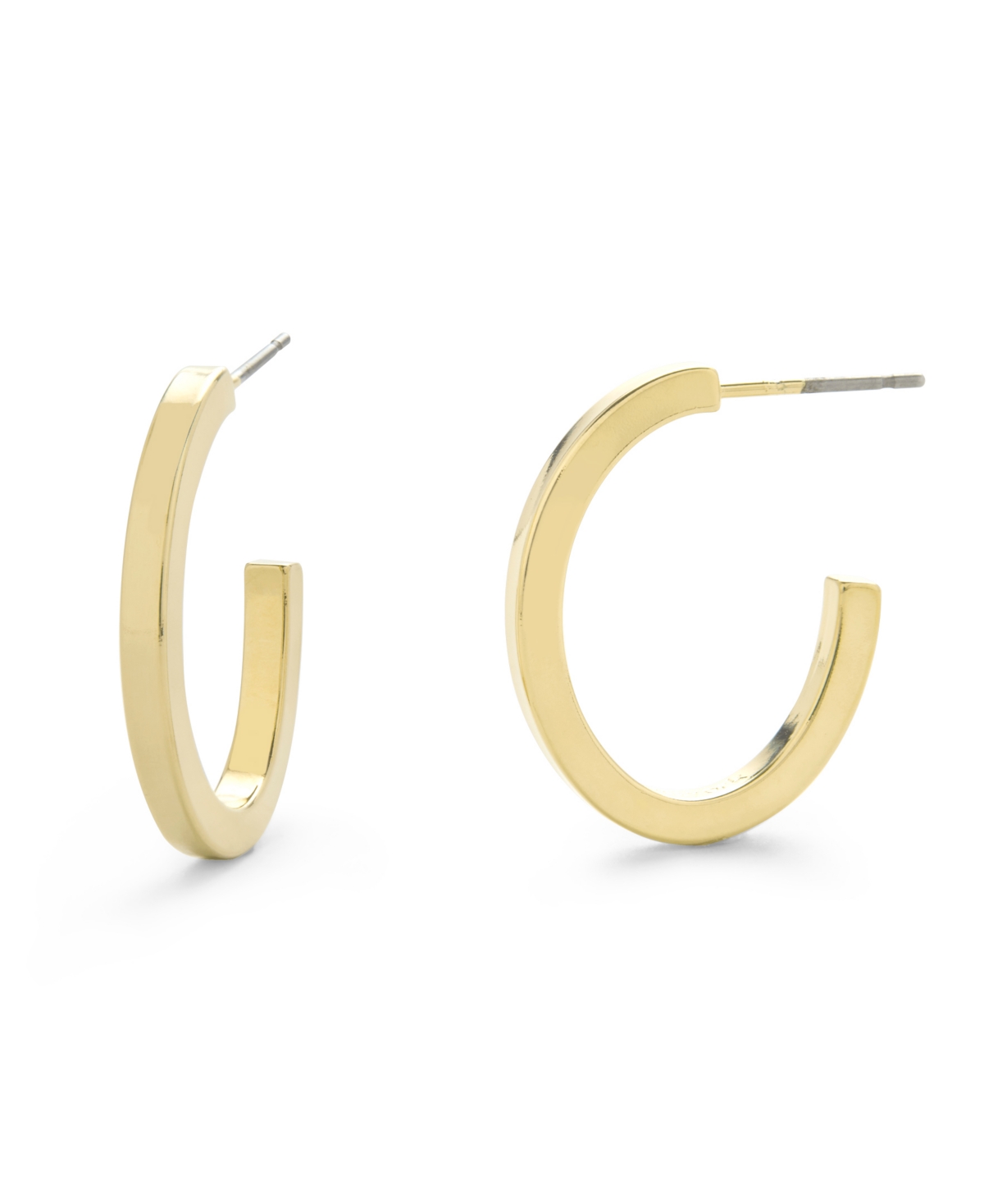 14K Gold Plated Penny Hoops Earrings - Gold Plated