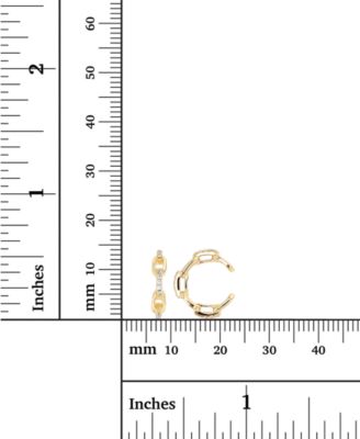 Cubic Zirconia Chain Link Ear Cuffs 