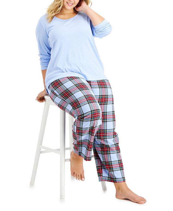 Family Pajamas Matching Women's Plus Size Mix It Tartan Family Pajama