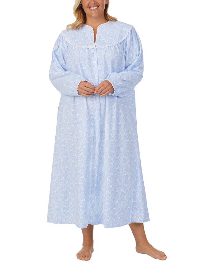 Lanz of Salzburg Plus Size Cotton Flannel Nightgown & Reviews All