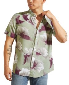 Men's Garden Regular-Fit Floral-Print Shirt