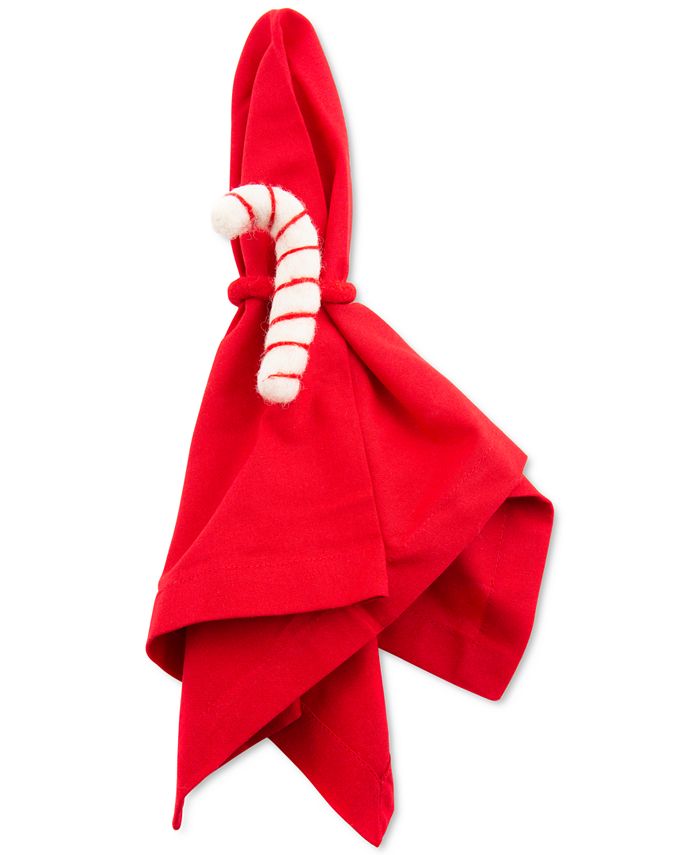 Thirstystone Felted Wool Candy Cane Napkin Rings, Set of 4 Macy's