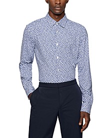 BOSS Men's Slim-Fit Printed Jersey Shirt