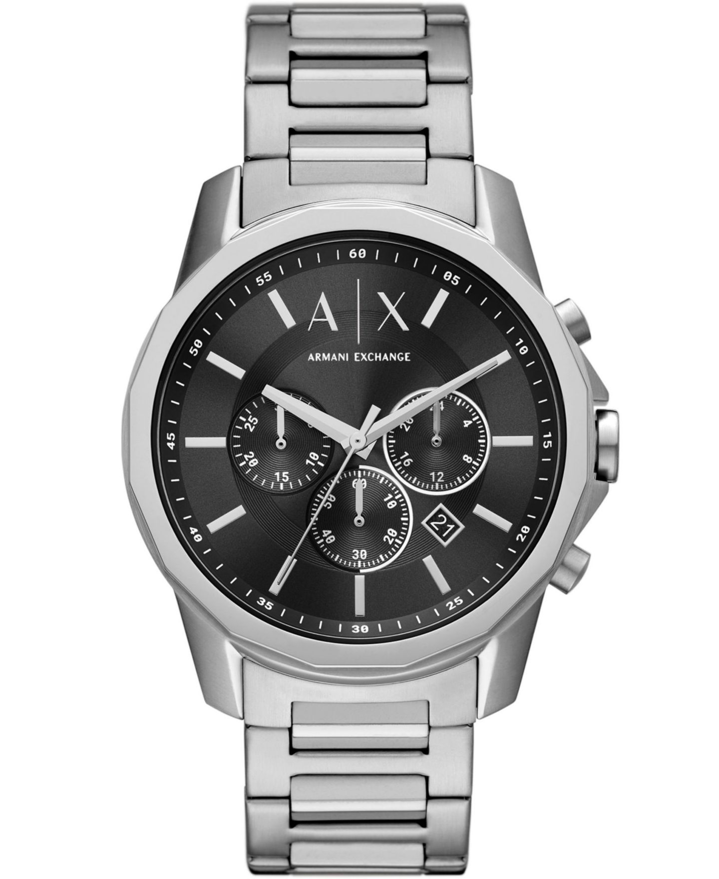 Мужские часы A|X Armani Exchange, хронограф, браслет из нержавеющей стали, 44 мм — фото 1