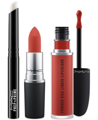 MAC - 3-Pc. Prep + Powder Kiss Lip Set - Bold