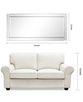 Moderno Beveled Rectangle Wall Mirror, 54" x 24" x 1.18"