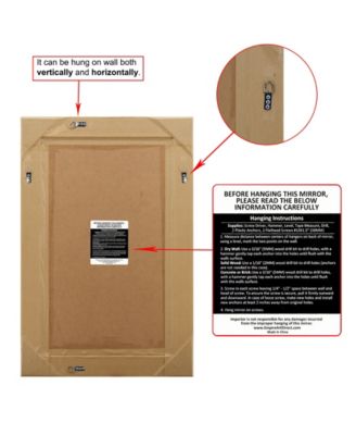 Solid Wood Frame Covered with Beveled Antique Mirror Panels - 24" x 36"