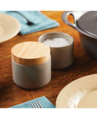 Ceramic Stacking Spice Box Set with Lid, 2-Piece